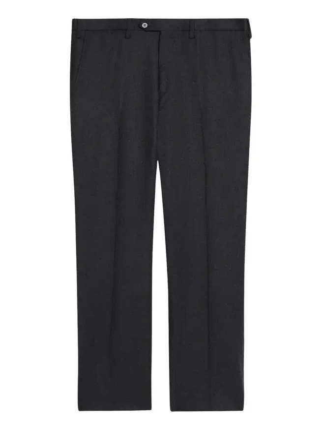 Kiton Men's Wool and Cashmere Flat-Front Pants