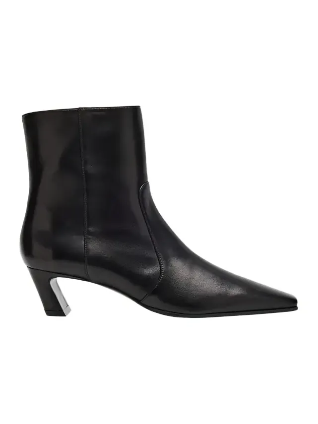 50mm Stassi Leather Zip Booties 50mm Stassi Leather Zip Booties