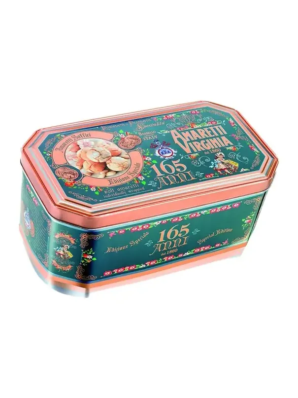 Amaretti Virginia Soft Amaretti Cookies in Gift Tin, 12 oz. - 165th Anniversary Edition