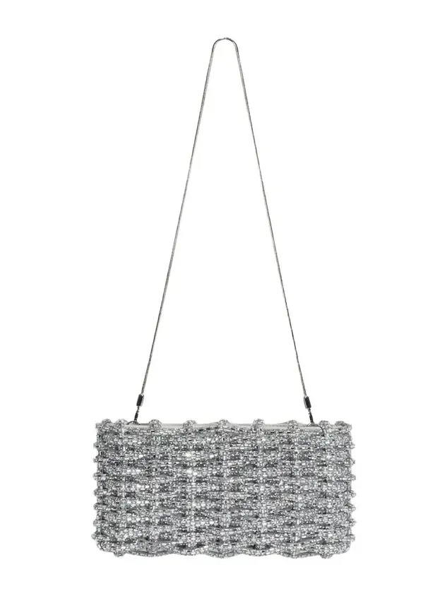 Morgan Woven Rhinestone Clutch Bag