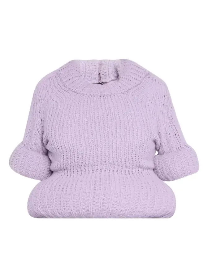 Marc Jacobs Runway Padded Peplum Short-Sleeve Sweater