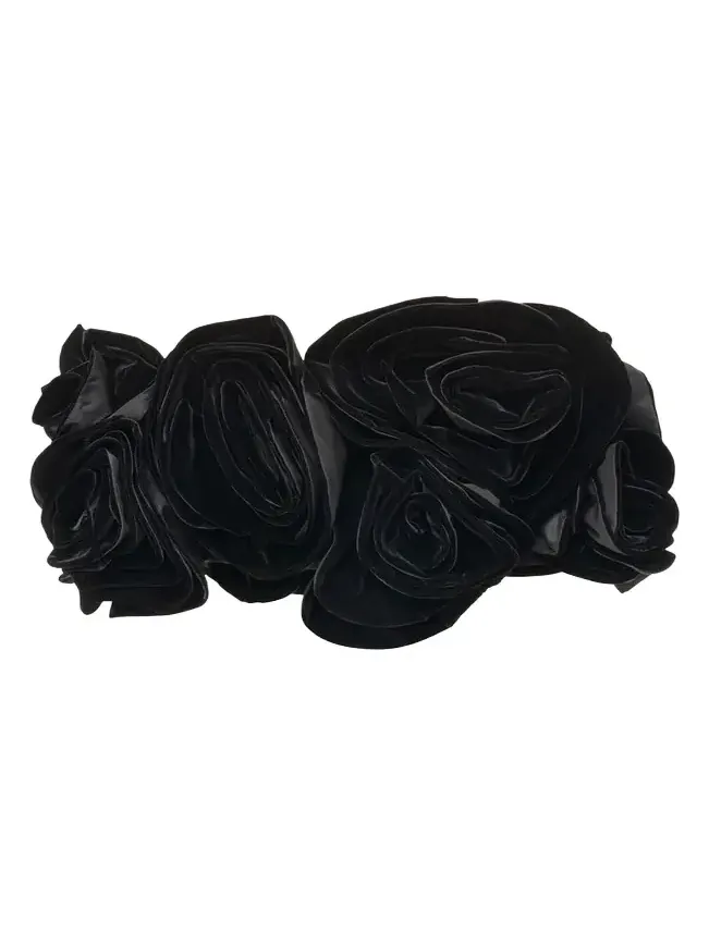 Carolina Herrera Draped Flower Off-The-Shoulder Crop Top