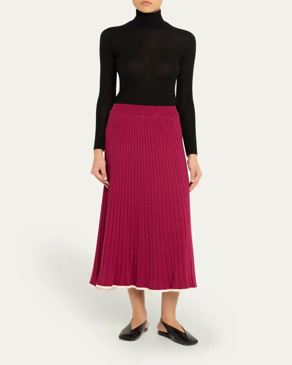 ANNA QUAN Felicia Rib-Knit Midi Skirt | Thumbnail 2