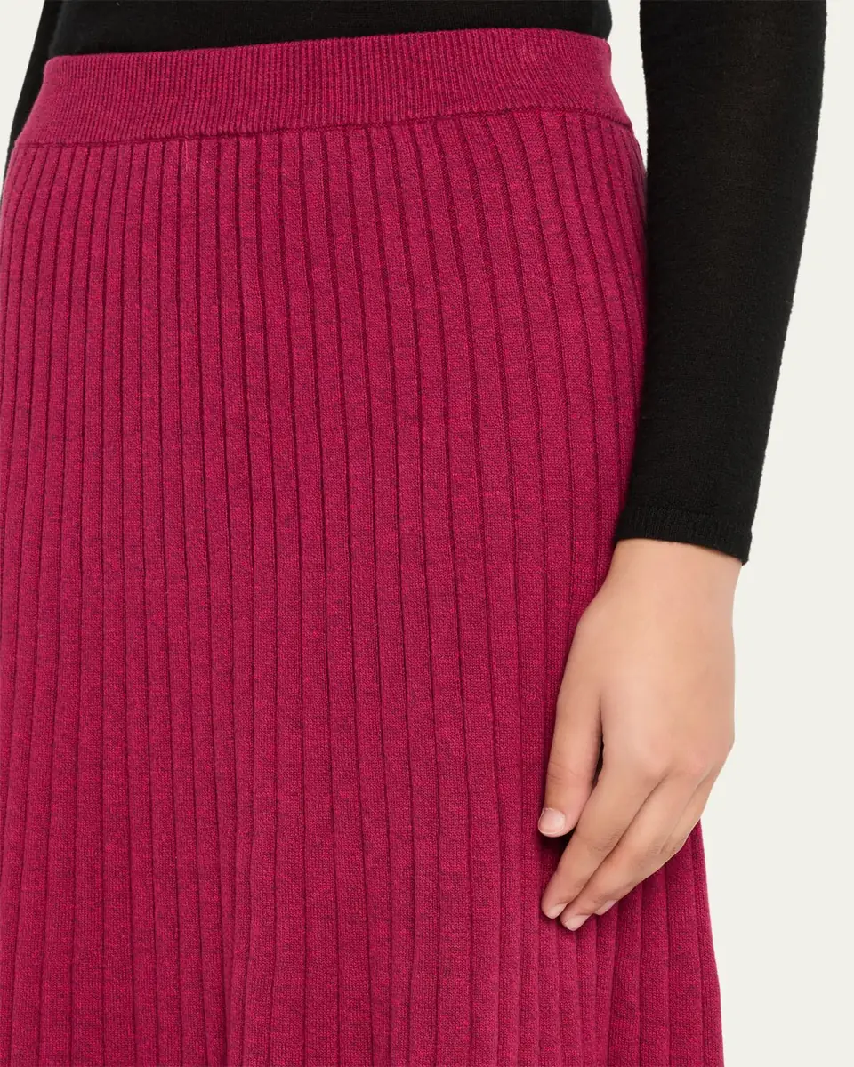 ANNA QUAN Felicia Rib-Knit Midi Skirt | Thumbnail 5