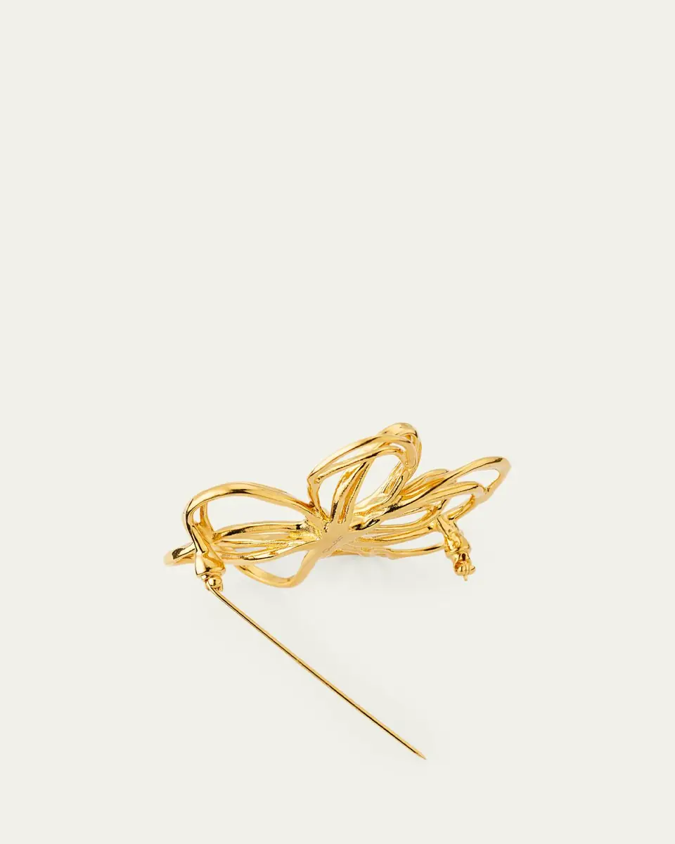 Oscar de la Renta Large Wire Flower Brooch | Thumbnail 4