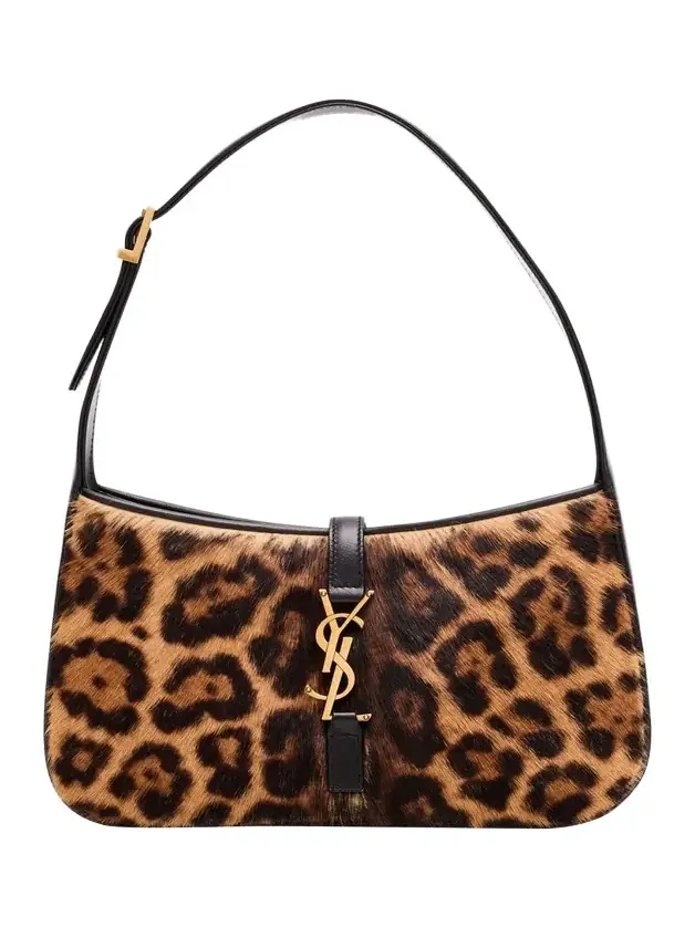 Le 5 A 7 Shoulder Bag in Leopard-Print Calf Hair Le 5 A 7 Shoulder Bag in Leopard-Print Calf Hair