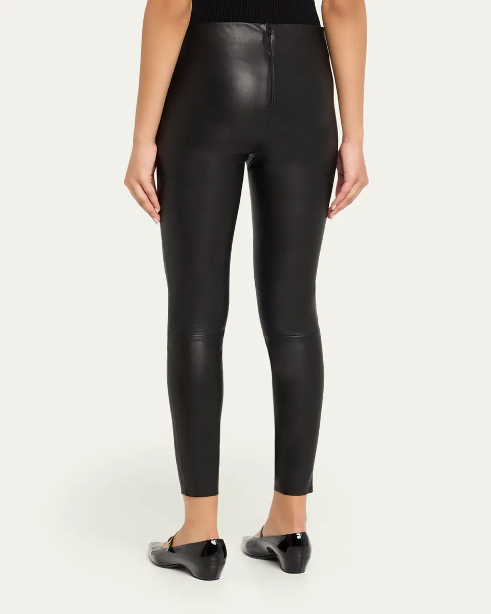 Alice + Olivia Lennox Mid-Rise Leather Leggings | Thumbnail 3 Alice + Olivia Lennox Mid-Rise Leather Leggings | Thumbnail 3