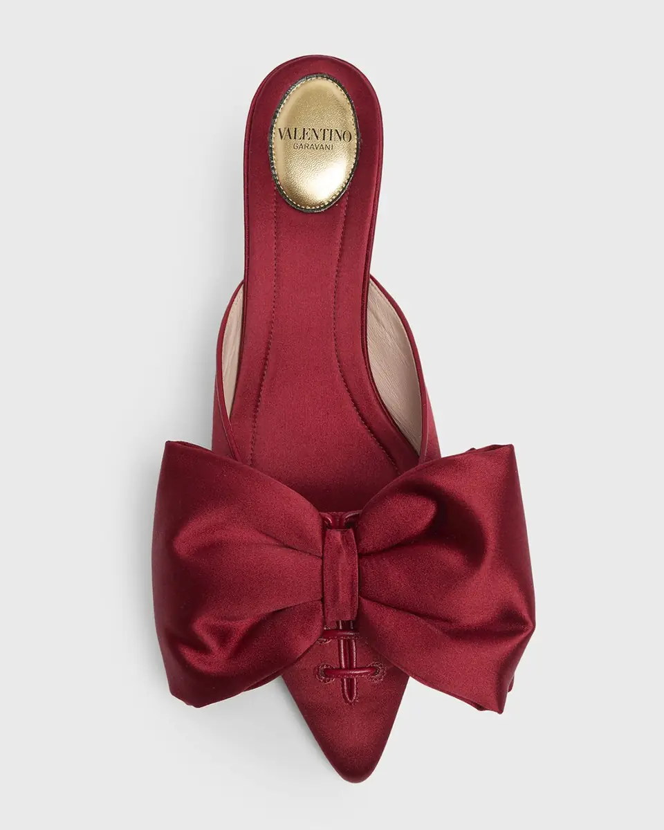 Valentino Garavani 45mm Yolande Satin Bow Mule Pumps | Thumbnail 13 Valentino Garavani 45mm Yolande Satin Bow Mule Pumps | Thumbnail 13