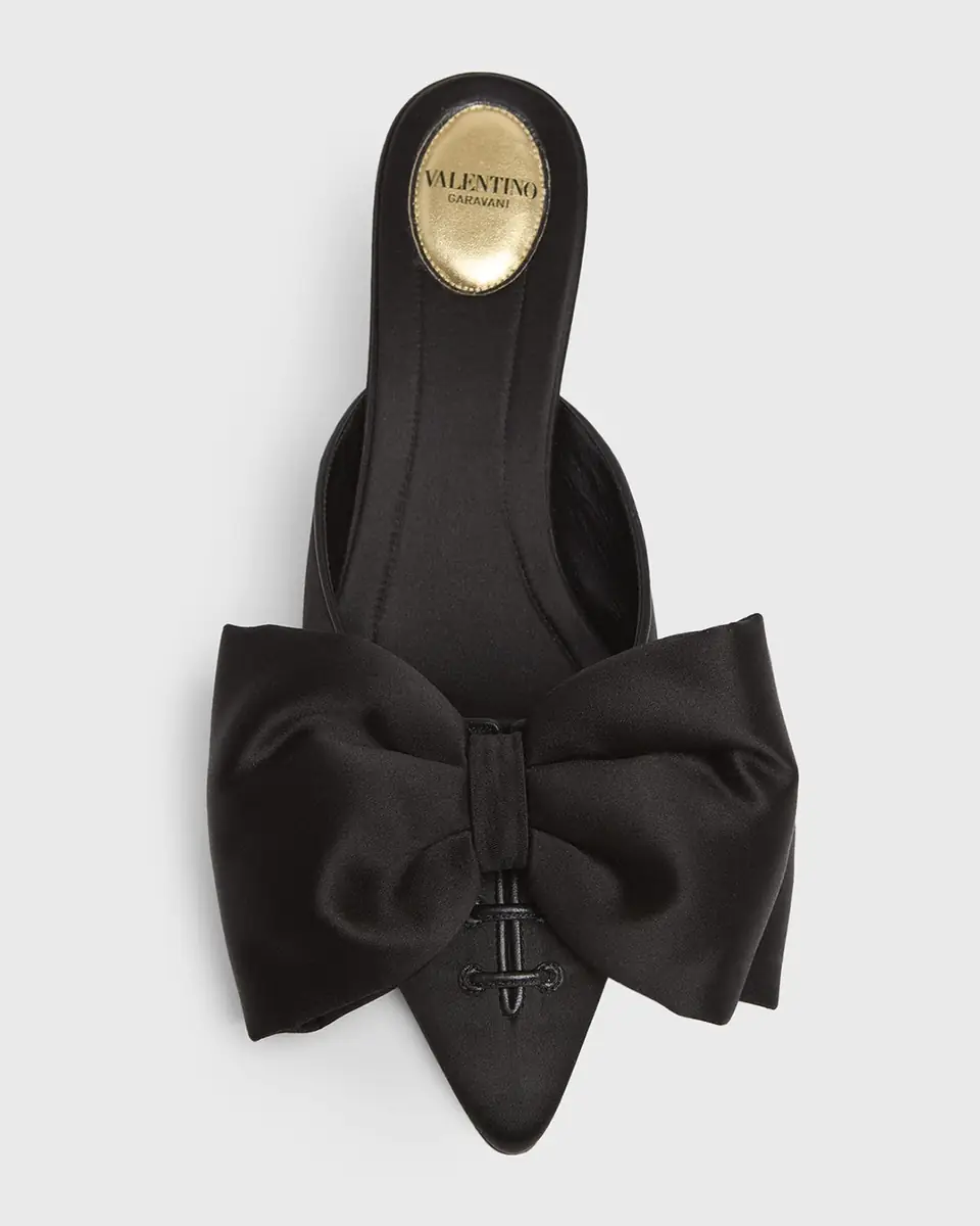 Valentino Garavani 45mm Yolande Satin Bow Mule Pumps | Thumbnail 16 Valentino Garavani 45mm Yolande Satin Bow Mule Pumps | Thumbnail 16