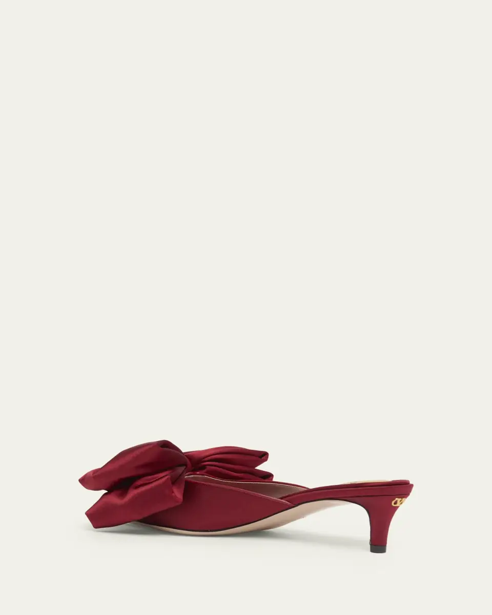 Valentino Garavani 45mm Yolande Satin Bow Mule Pumps | Thumbnail 7 Valentino Garavani 45mm Yolande Satin Bow Mule Pumps | Thumbnail 7