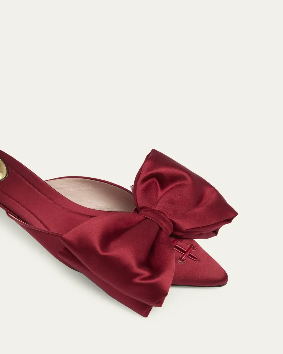 Valentino Garavani 45mm Yolande Satin Bow Mule Pumps | Thumbnail 8 Valentino Garavani 45mm Yolande Satin Bow Mule Pumps | Thumbnail 8