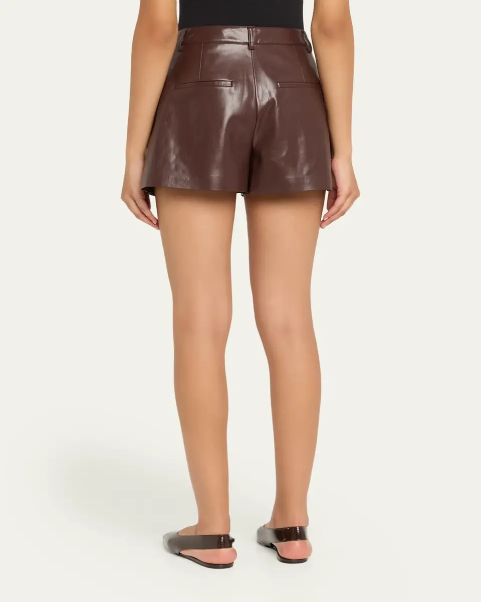 Alice + Olivia Conry Vegan Leather Trouser Shorts | Thumbnail 3 Alice + Olivia Conry Vegan Leather Trouser Shorts | Thumbnail 3