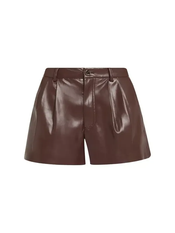 Alice + Olivia Conry Vegan Leather Trouser Shorts