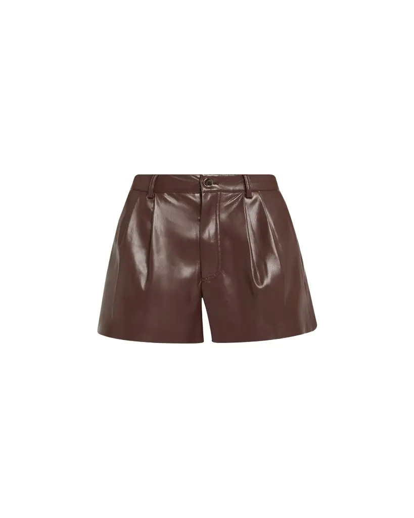 Alice + Olivia Conry Vegan Leather Trouser Shorts