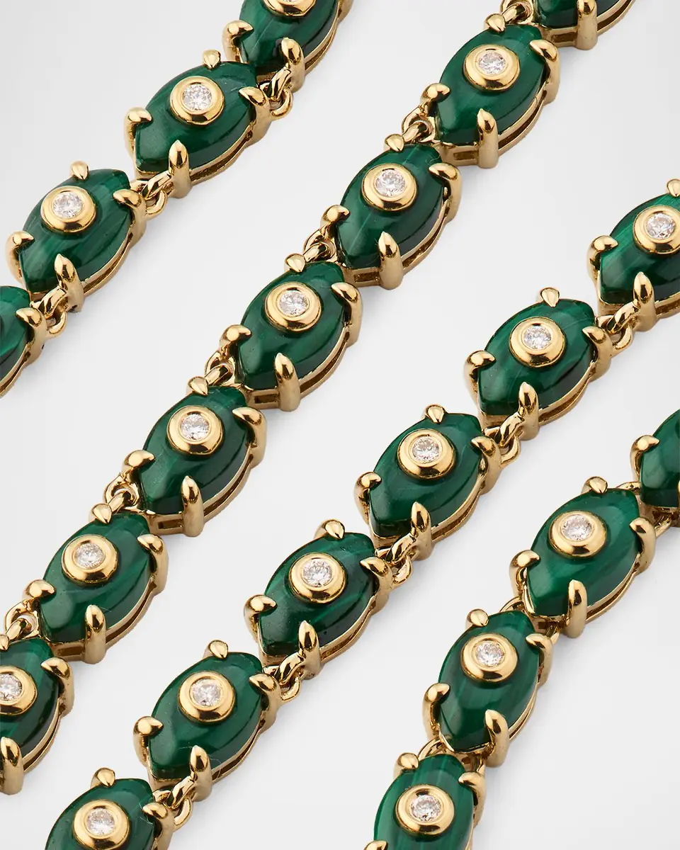 Sydney Evan Tiny Carved Malachite Evil Eye Necklace with Diamonds | Thumbnail 6 Sydney Evan Tiny Carved Malachite Evil Eye Necklace with Diamonds | Thumbnail 6