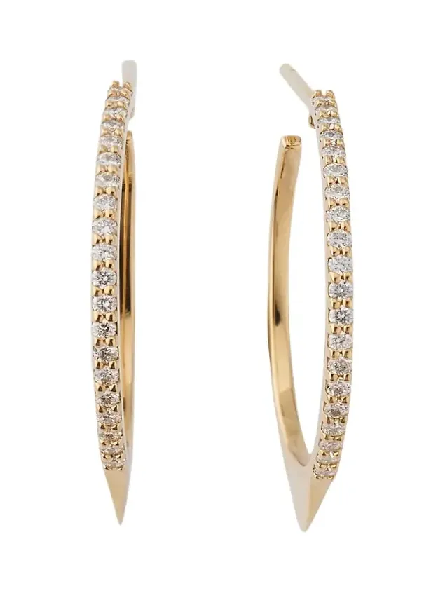 Eclipse Diamond Hoop Earrings Eclipse Diamond Hoop Earrings