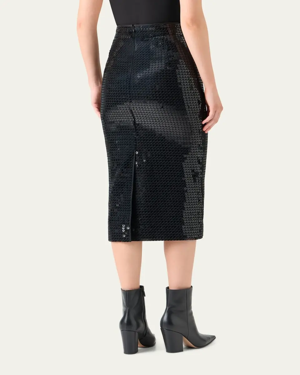 Akris Corded Sequin Midi Skirt | Thumbnail 3