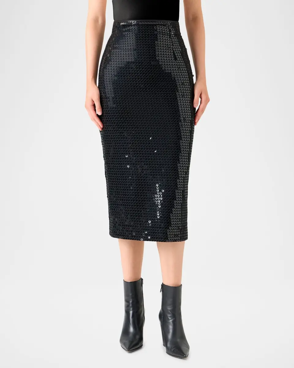 Akris Corded Sequin Midi Skirt | Thumbnail 6