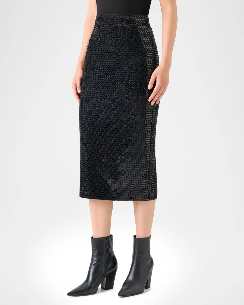 Akris Corded Sequin Midi Skirt | Thumbnail 8