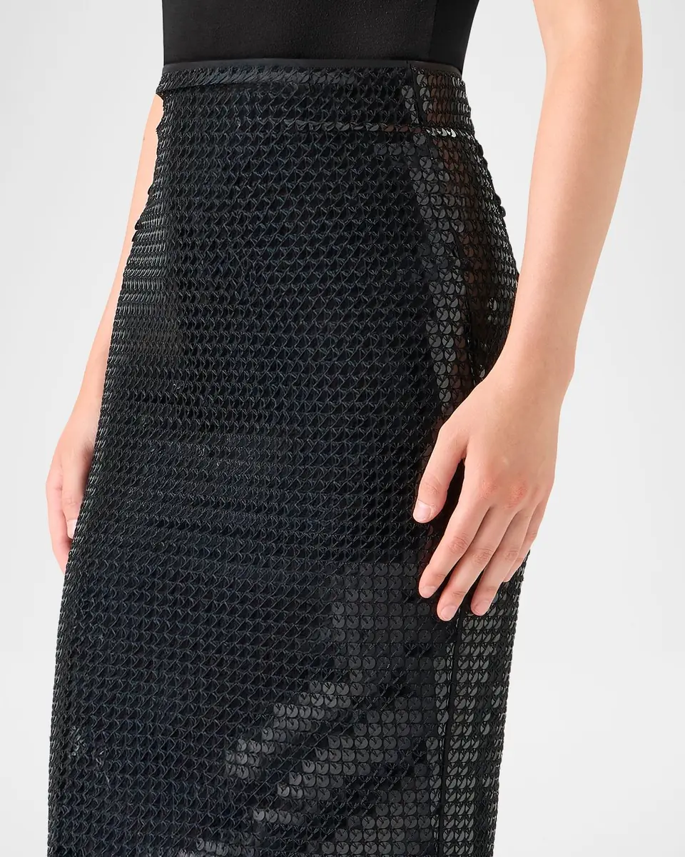 Akris Corded Sequin Midi Skirt | Thumbnail 9