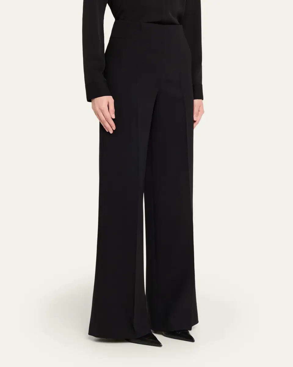Akris Double-Face Wool Bootcut Trousers | Thumbnail 13