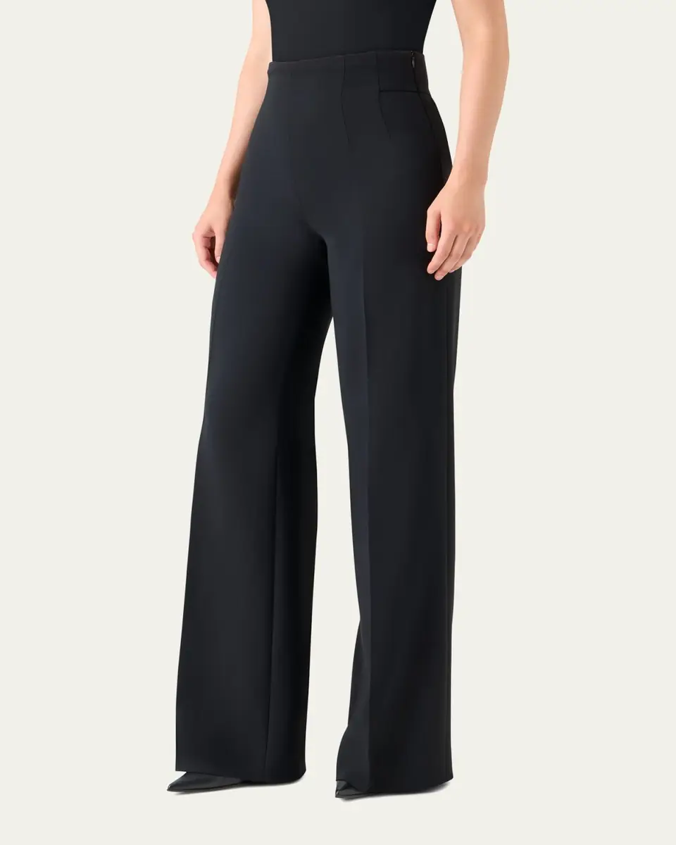 Akris Double-Face Wool Bootcut Trousers | Thumbnail 8