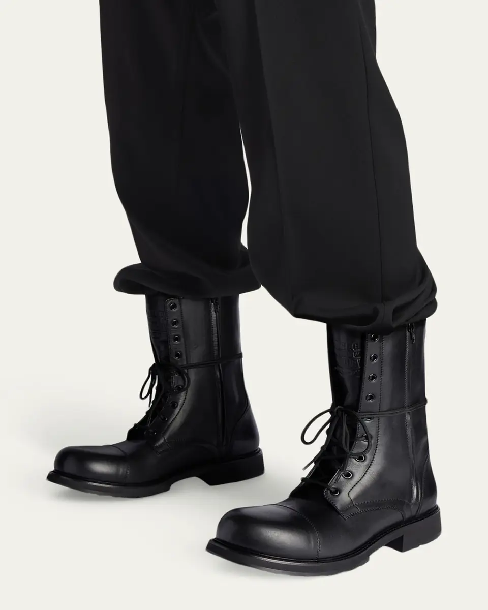 Balenciaga Men's Truck Leather Cap-Toe Lace-Up Boots | Thumbnail 2 Balenciaga Men's Truck Leather Cap-Toe Lace-Up Boots | Thumbnail 2
