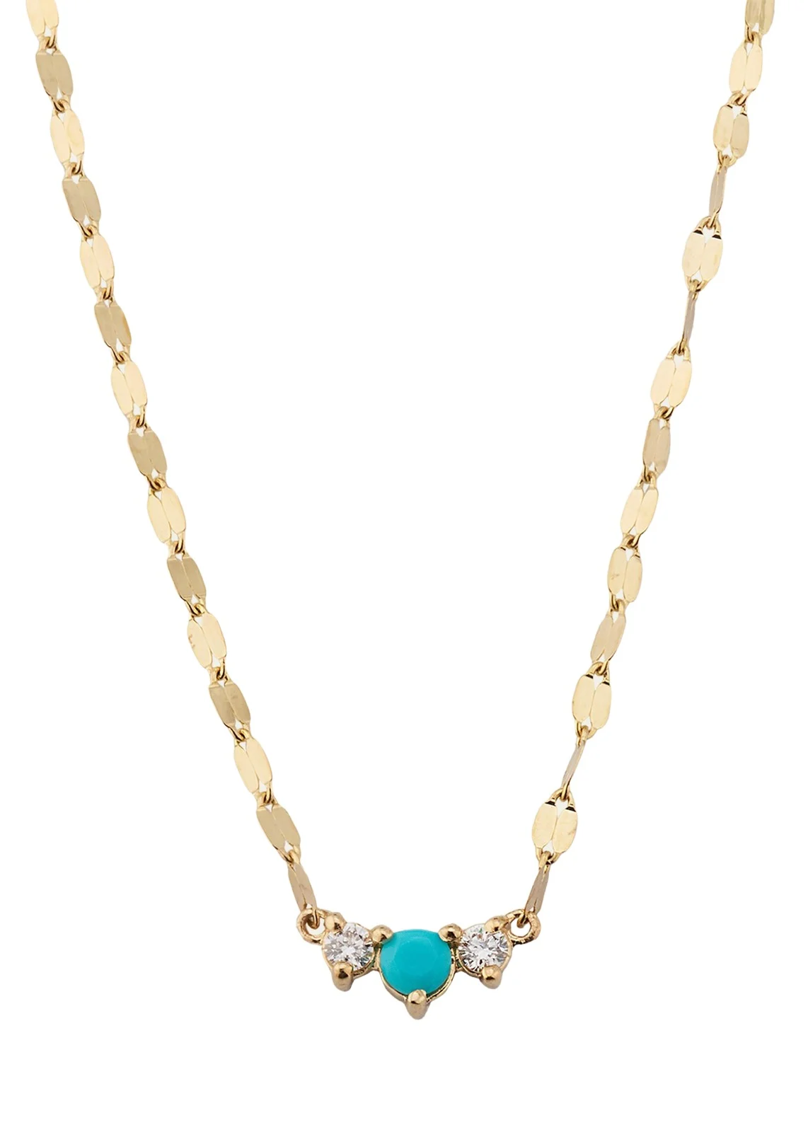 Solo Turquoise & Diamond Charm Necklace Solo Turquoise & Diamond Charm Necklace