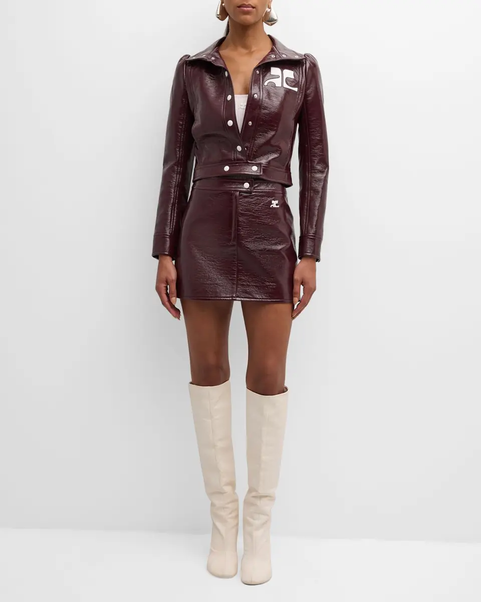 Courrèges Reedition Vinyl Mini Skirt | Thumbnail 2
