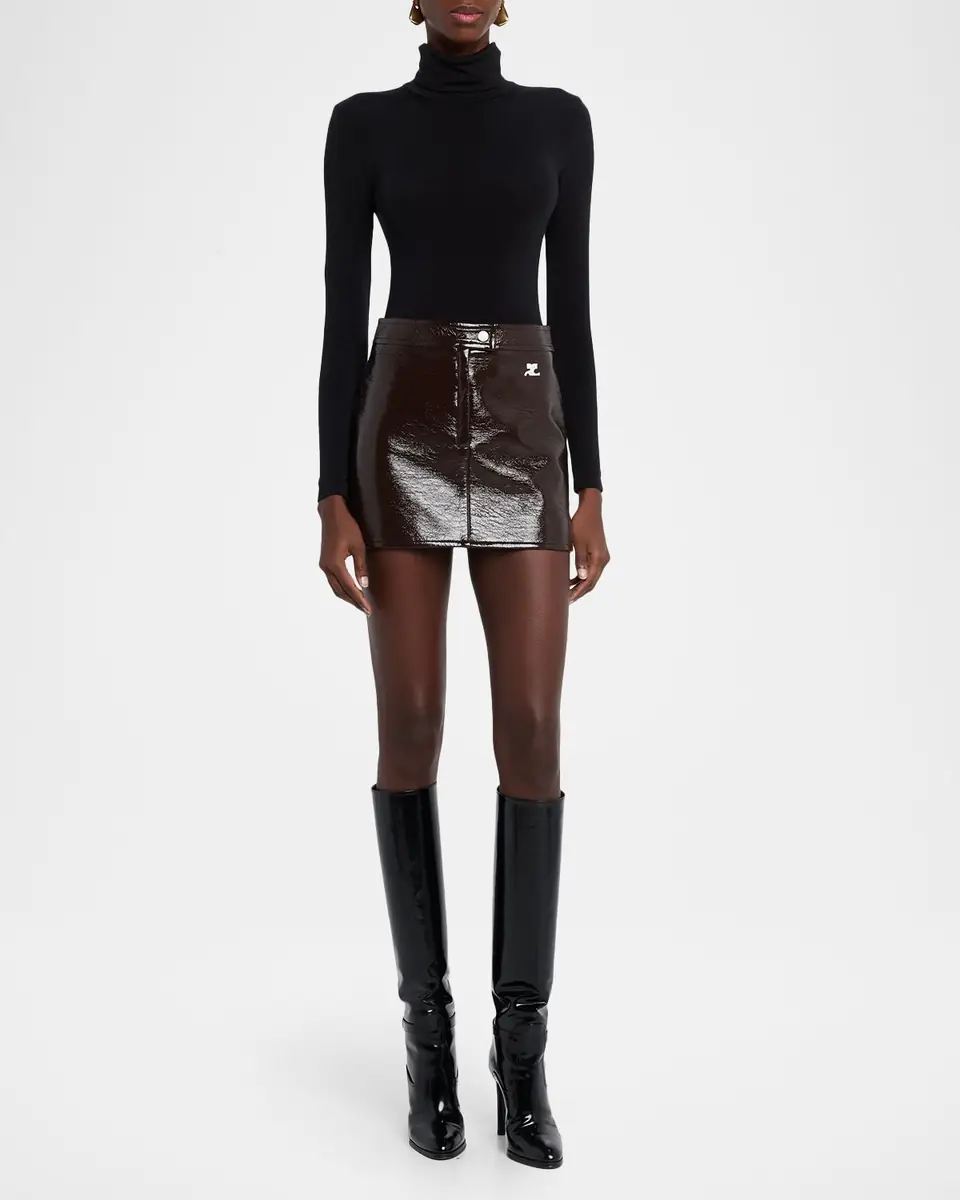 Courrèges Reedition Vinyl Mini Skirt | Thumbnail 108