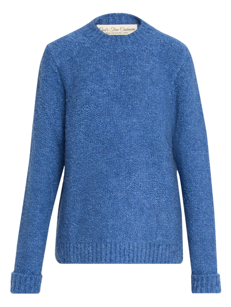 God’s True Cashmere Cashmere Boucle Knit Crewneck Sweater