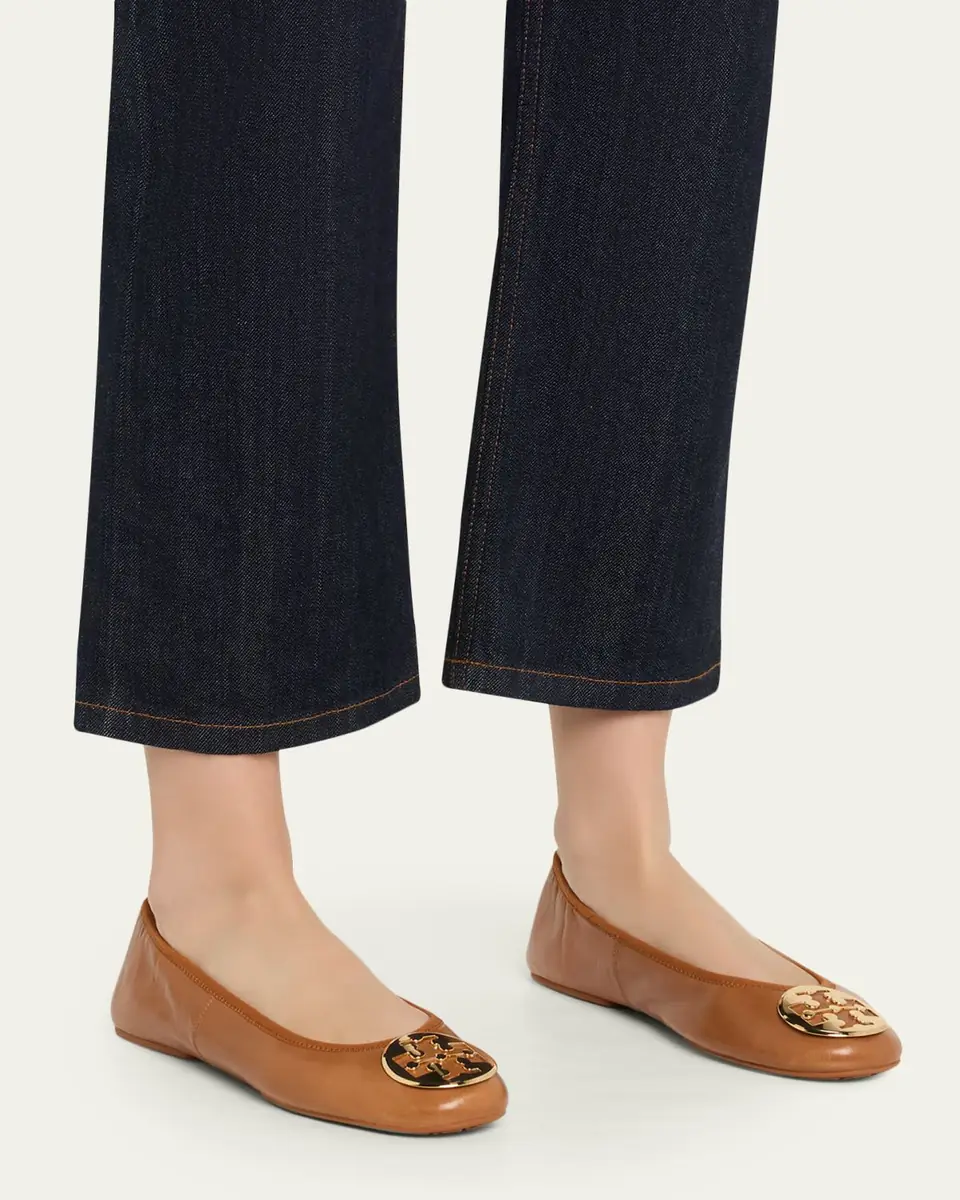 Tory Burch Reva Travel Leather Ballet Flats | Thumbnail 2 Tory Burch Reva Travel Leather Ballet Flats | Thumbnail 2