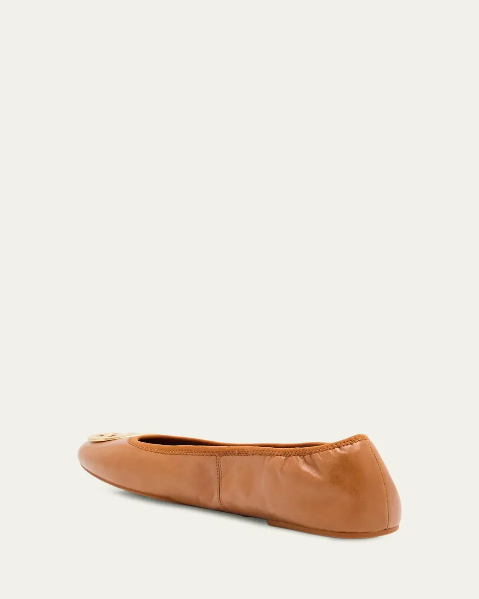 Tory Burch Reva Travel Leather Ballet Flats | Thumbnail 4 Tory Burch Reva Travel Leather Ballet Flats | Thumbnail 4