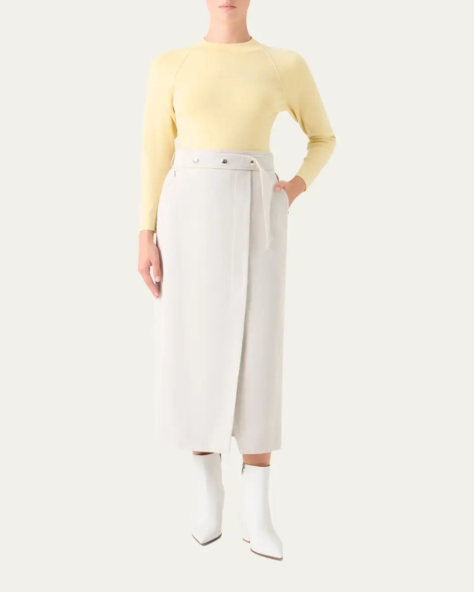 Akris Cotton-Linen Wrap Skirt | Thumbnail 2 Akris Cotton-Linen Wrap Skirt | Thumbnail 2