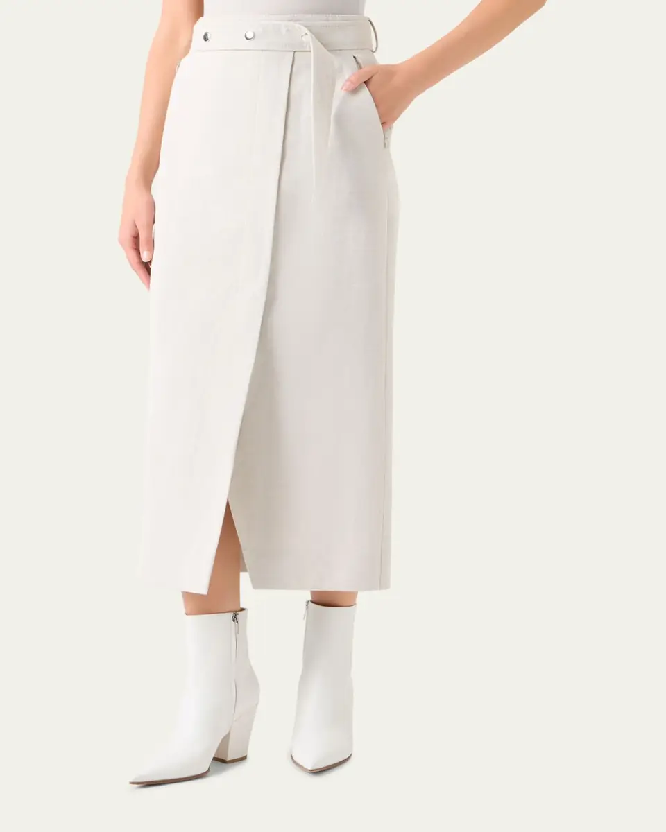 Akris Cotton-Linen Wrap Skirt | Thumbnail 4 Akris Cotton-Linen Wrap Skirt | Thumbnail 4