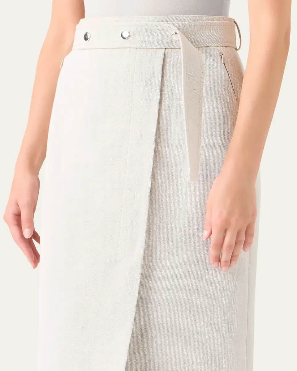 Akris Cotton-Linen Wrap Skirt | Thumbnail 5 Akris Cotton-Linen Wrap Skirt | Thumbnail 5