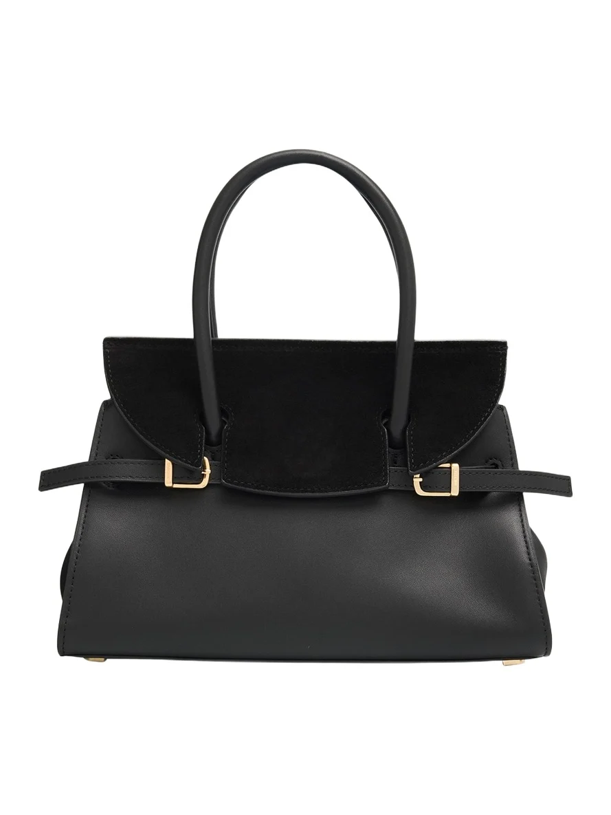 River Small Suede Flap Top-Handle Bag River Small Suede Flap Top-Handle Bag