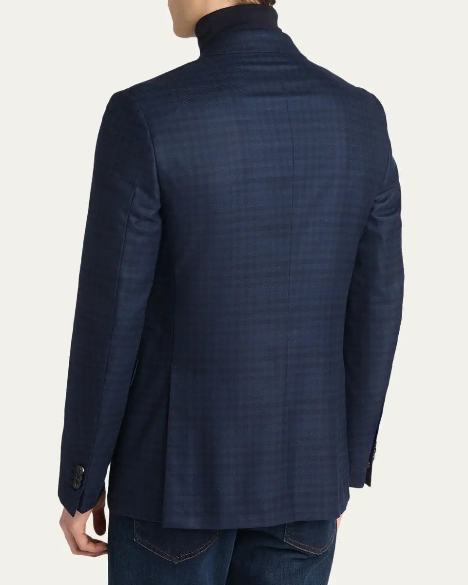 ZEGNA Men's 15milmil15 Wool Check Two-Button Sport Coat | Thumbnail 3 ZEGNA Men's 15milmil15 Wool Check Two-Button Sport Coat | Thumbnail 3