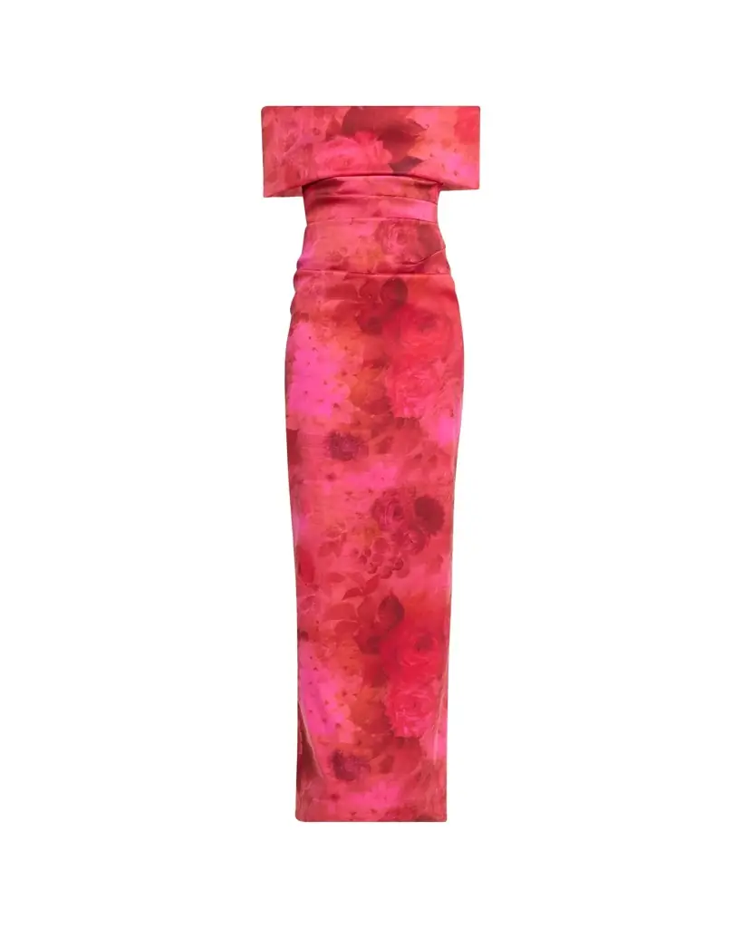 Rickie Freeman for Teri Jon Floral Stretch Mikado Off-Shoulder Gown | Image 1 Rickie Freeman for Teri Jon Floral Stretch Mikado Off-Shoulder Gown | Image 1