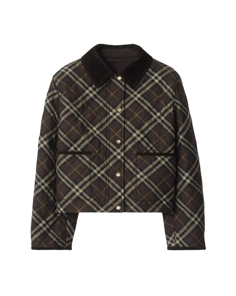 Burberry Oldham Check Quilted Barn Jacket | Image 1 Burberry Oldham Check Quilted Barn Jacket | Image 1