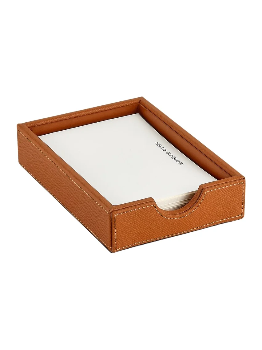Graphic Image Leather Memo Tray with 25 "Hello Sunshine" Note Cards