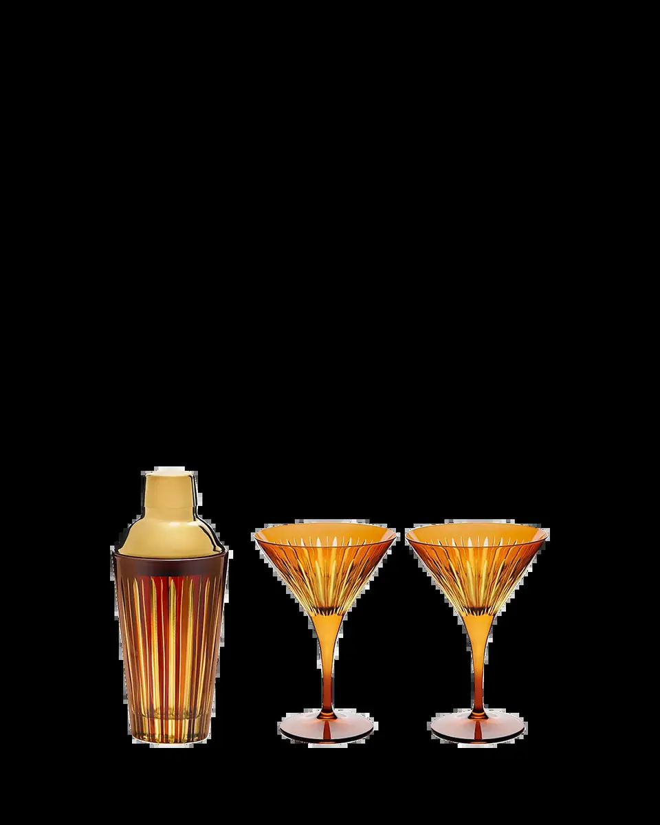 L'Objet Prism Cocktail Shaker & Martini Glass Set | Thumbnail 2