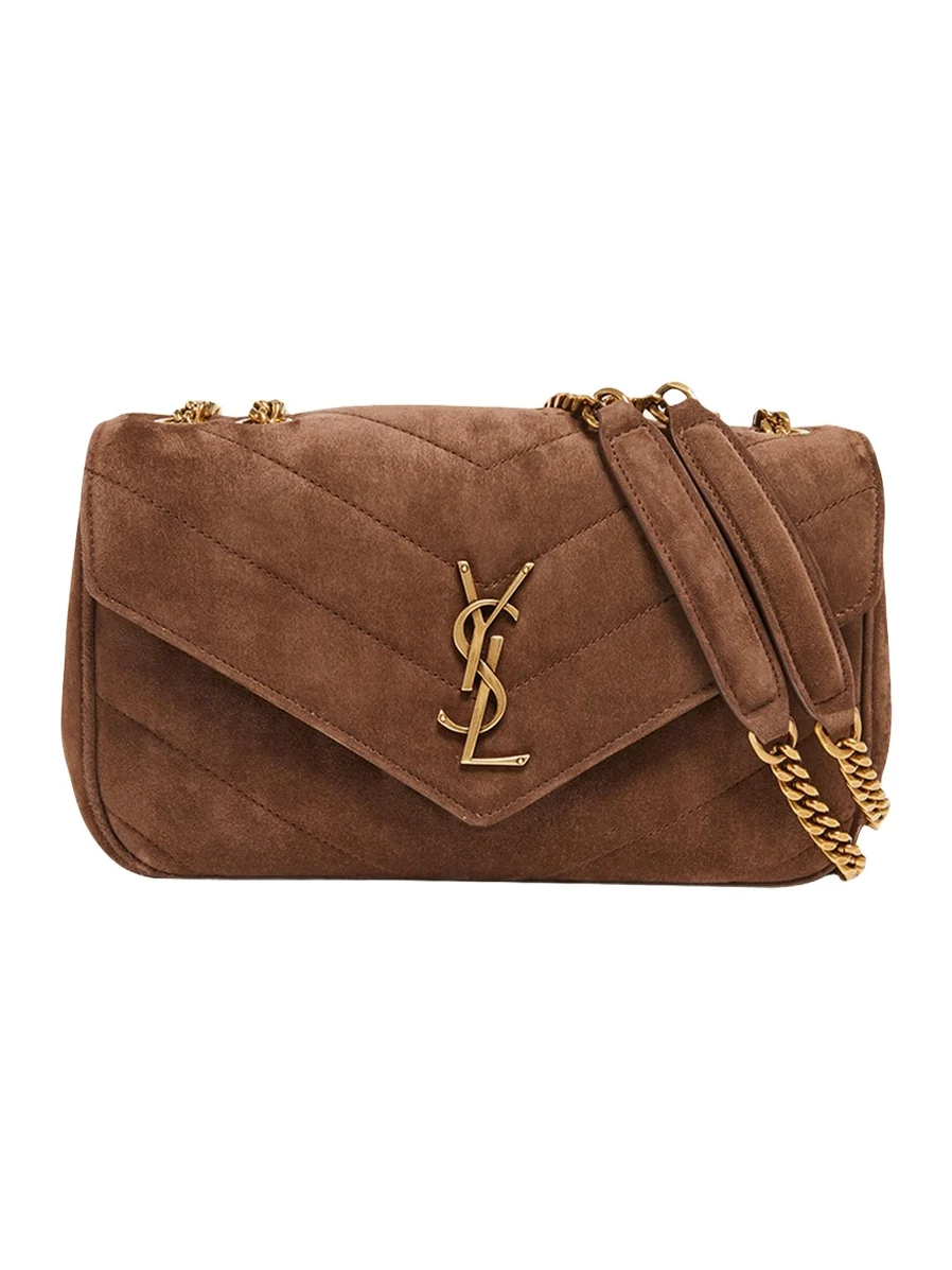 Loulou Small YSL Shoulder Bag in Matelasse Suede Loulou Small YSL Shoulder Bag in Matelasse Suede
