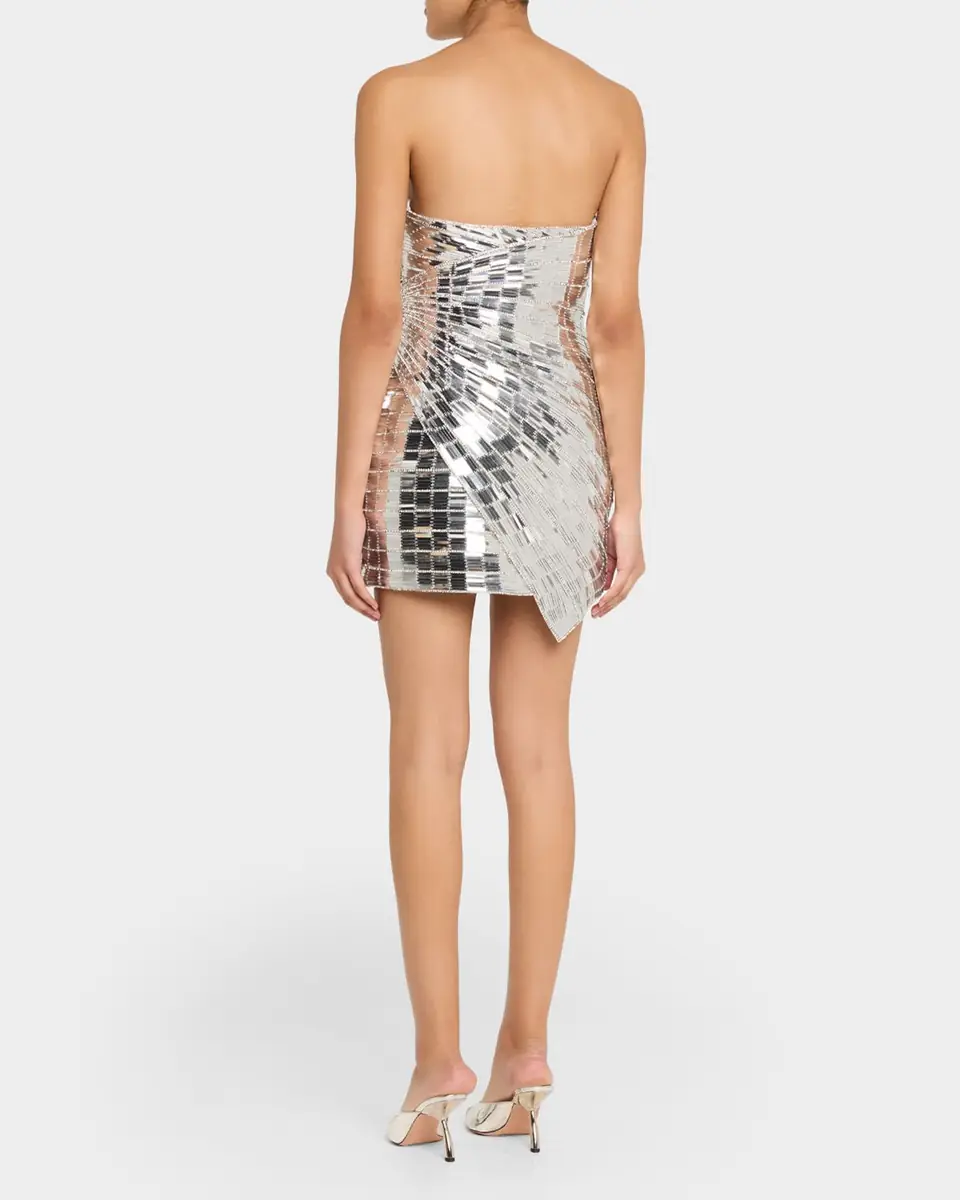 Retrofête Aura Strapless Rhinestone Mini Dress | Thumbnail 2