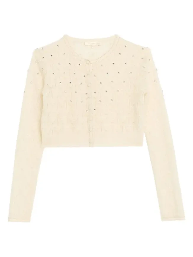 Calico Embellished Pointelle Cardigan