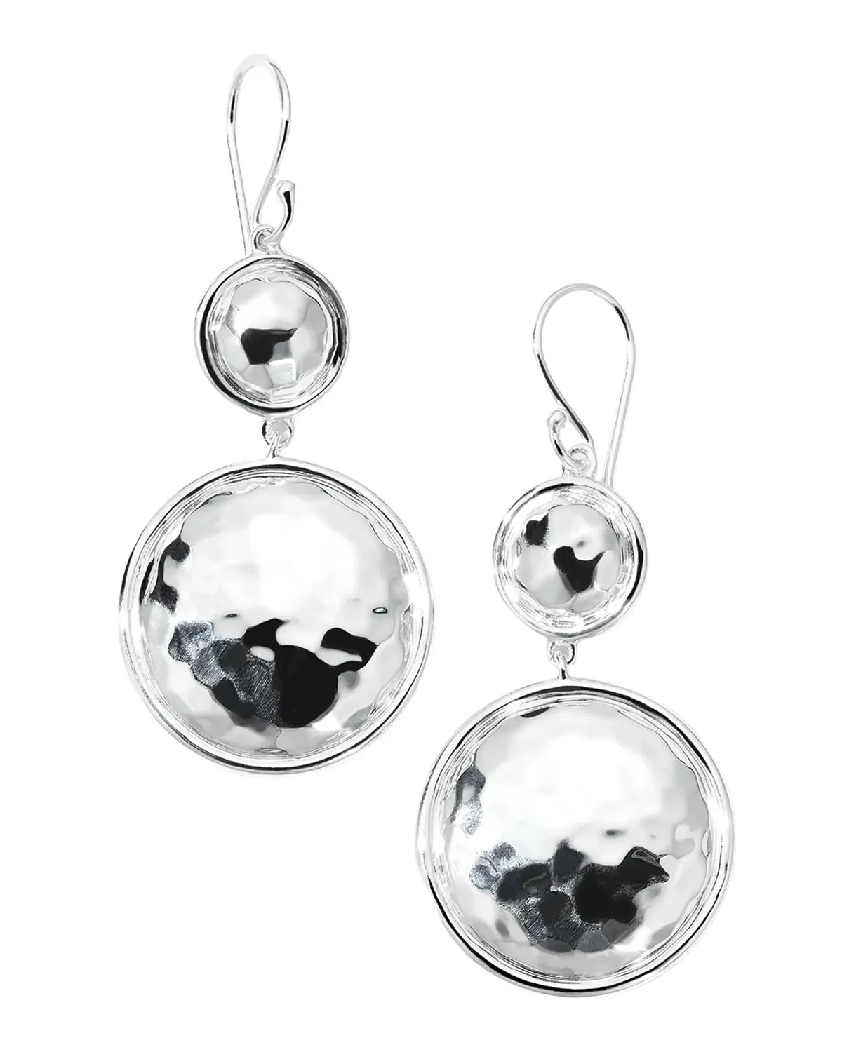 925 Classico Medium Hammered Snowman Earrings