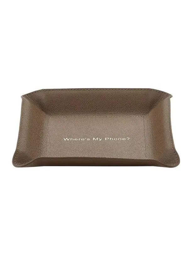 "Where's My Phone?" Leather Valet Tray