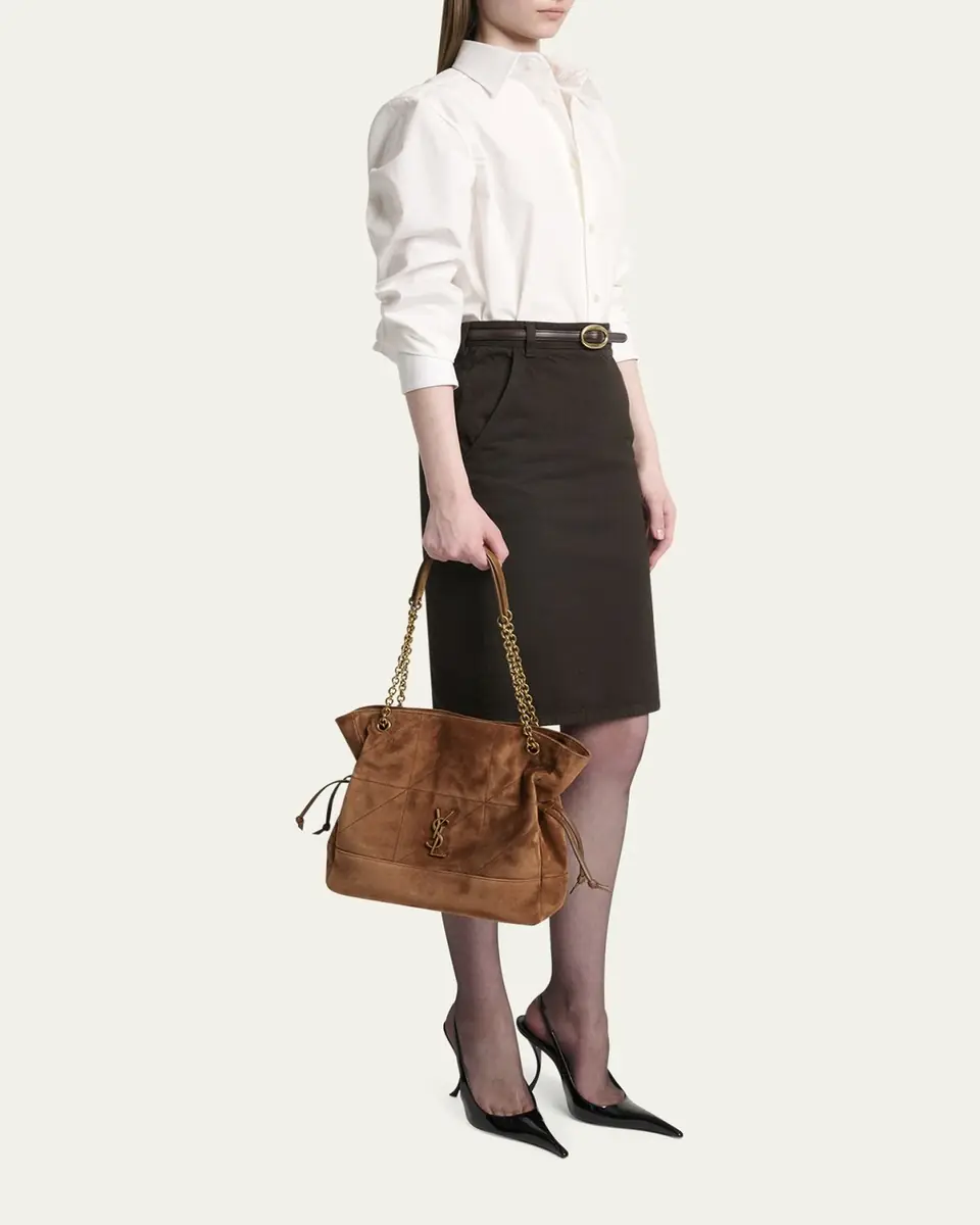 Saint Laurent Jamie 4.3 Medium YSL Tote Bag in Suede | Thumbnail 9 Saint Laurent Jamie 4.3 Medium YSL Tote Bag in Suede | Thumbnail 9