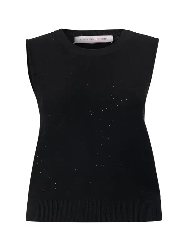 Sequined Wool-Blended Tank Top Sequined Wool-Blended Tank Top