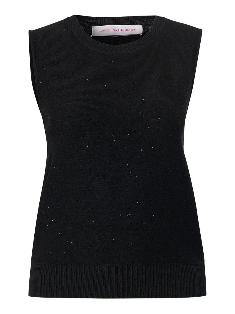 Sequined Wool-Blended Tank Top Sequined Wool-Blended Tank Top